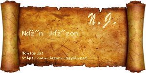 Nán Jázon névjegykártya